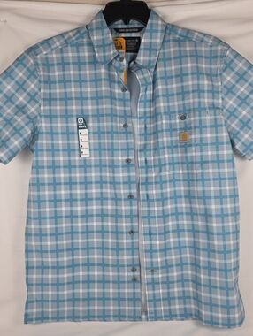 Carhartt Force‎ Sun Defender Plaid Lightweight Shirt Relaxed Fit M